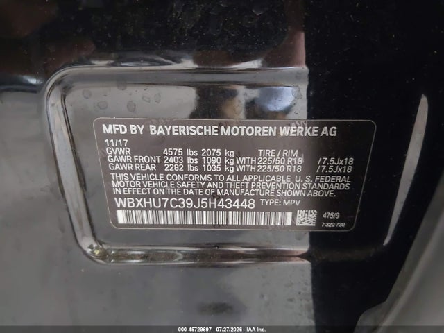 Aukcja sprzedaży 2018 Bmw X1 Sdrive28i, vin: WBXHU7C39J5H43448, numer aukcji: 45729697