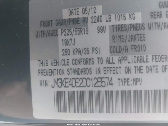 Aukcja sprzedaży 2013 Mazda Cx-5 Grand Touring, vin: JM3KE4DE2D0126574, numer aukcji: 45729719