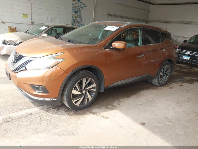 45729826 :رقم المزاد ، 5N1AZ2MG5FN277392 vin ، 2015 Nissan Murano Platinum مزاد بيع