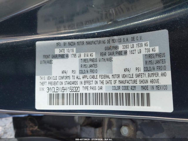3MYDLBYV6HY158320 Toyota YARIS IA