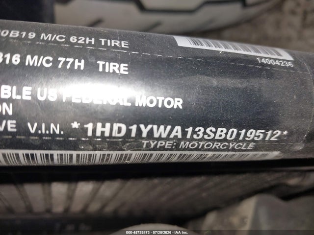 45729873 :رقم المزاد ، 1HD1YWA13SB019512 vin ، 2025 Harley-davidson Fxlrs مزاد بيع