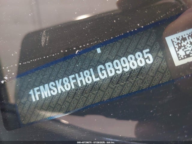45729875 :رقم المزاد ، 1FMSK8FH8LGB99885 vin ، 2020 Ford Explorer Limited مزاد بيع