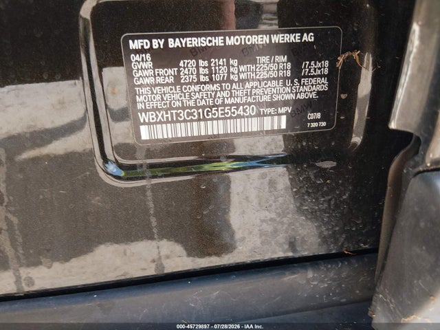 Aukcja sprzedaży 2016 Bmw X1 Xdrive28i, vin: WBXHT3C31G5E55430, numer aukcji: 45729897