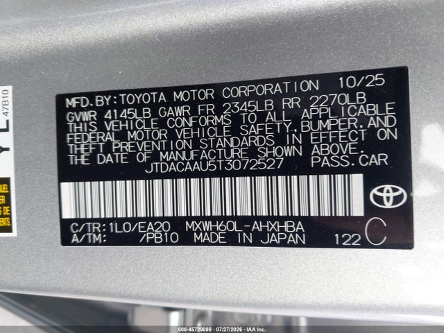 Toyota Prius Limited 2026 JTDACAAU5T3072527 Image 9