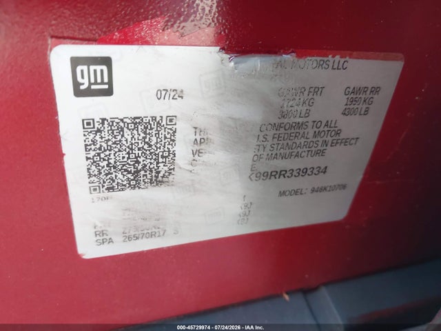 45729974 :رقم المزاد ، 1GYS4HK99RR339334 vin ، 2024 Cadillac Escalade 4wd V-series مزاد بيع