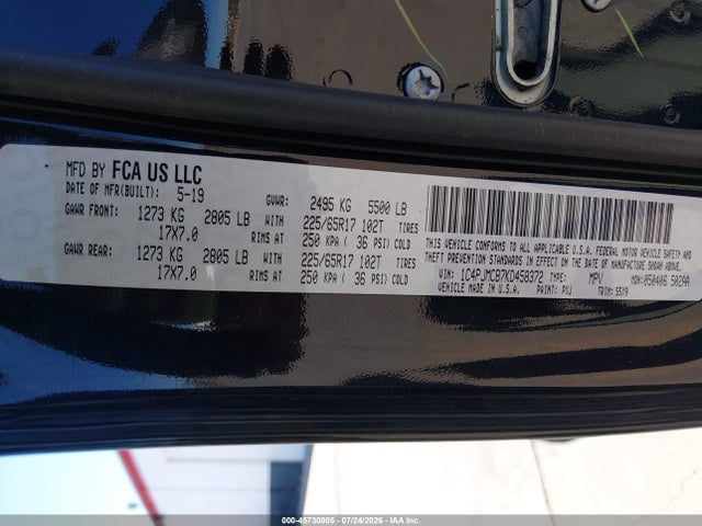 Jeep Cherokee Latitude 4x4 2019 1C4PJMCB7KD458372 Image 9