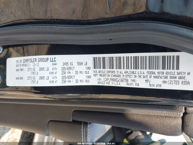 2014 Jeep Cherokee Sport მანქანა იყიდება აუქციონზე, vin: 1C4PJMABXEW166758, აუქციონის ნომერი: 45730324