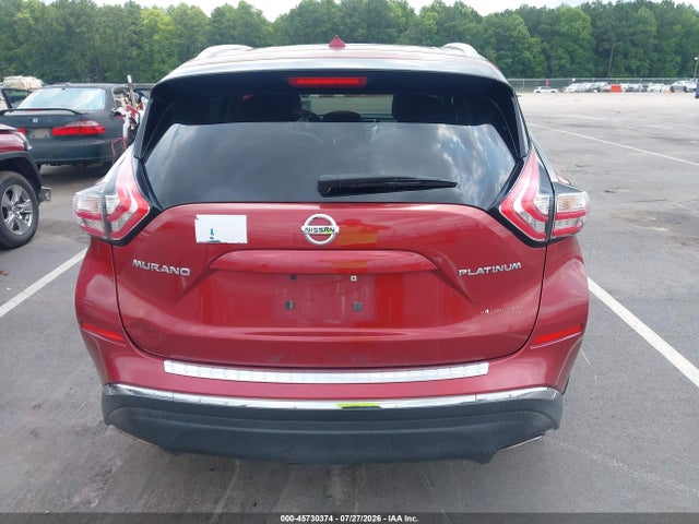 Auction sale of the 2015 Nissan Murano Platinum, vin: 5N1AZ2MGXFN208536, lot number: 45730374