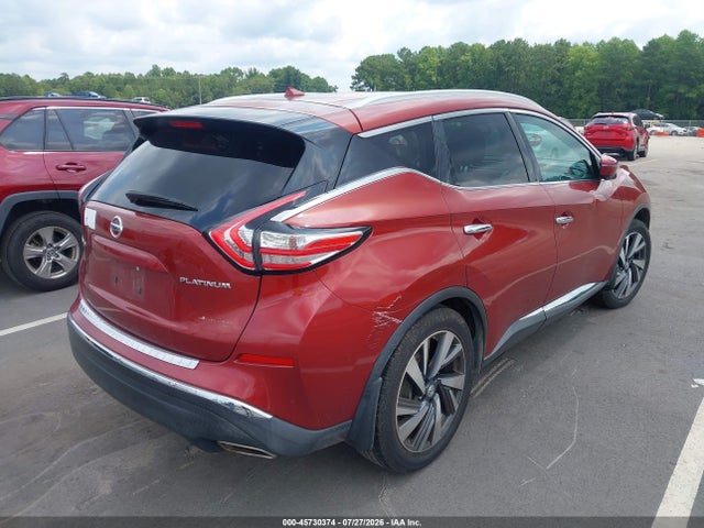 Auction sale of the 2015 Nissan Murano Platinum, vin: 5N1AZ2MGXFN208536, lot number: 45730374