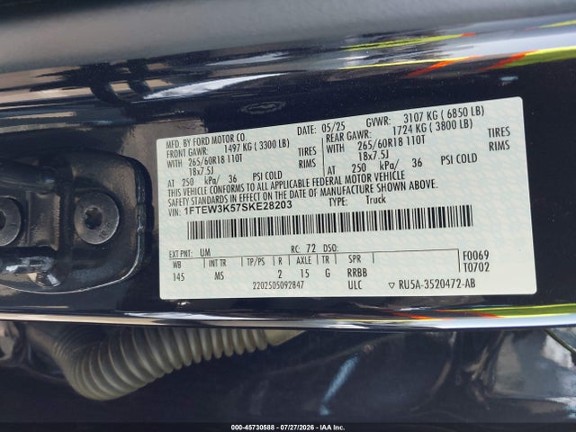 Ford F-150 Xlt 2025 1FTEW3K57SKE28203 Image 9