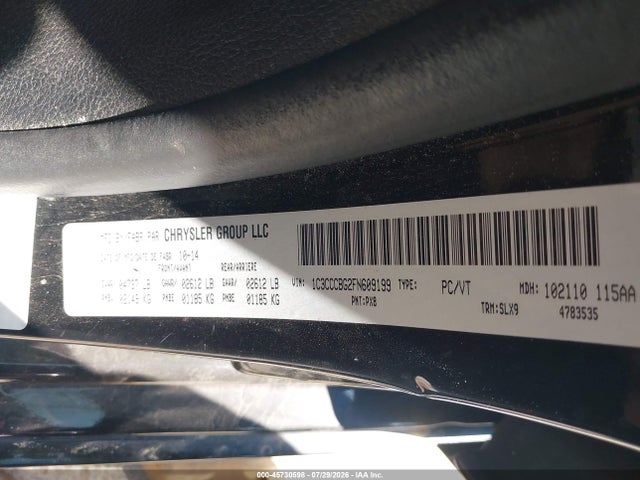 Продаж на аукціоні авто 2015 Chrysler 200 S, vin: 1C3CCCBG2FN609199, номер лоту: 45730598