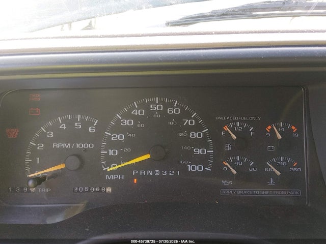 1997 Gmc Yukon Slt Cmi მანქანა იყიდება აუქციონზე, vin: 1GKEK13R7VJ758603, აუქციონის ნომერი: 45730725