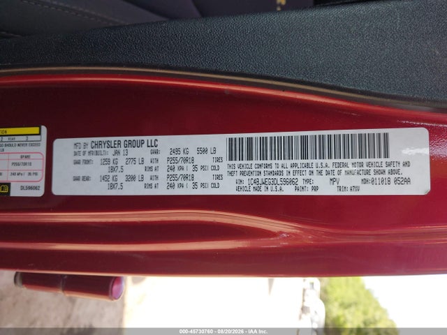 2013 Jeep Wrangler Unlimited Sahara მანქანა იყიდება აუქციონზე, vin: 1C4BJWEG3DL596062, აუქციონის ნომერი: 45730760