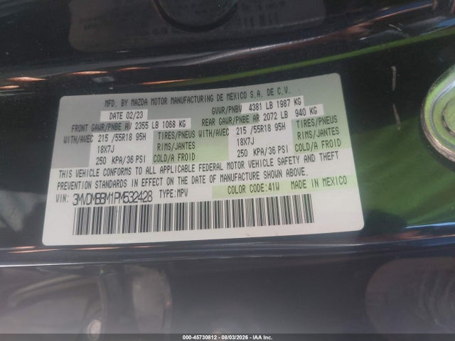 2023 Mazda Cx-30 2.5 S Select მანქანა იყიდება აუქციონზე, vin: 3MVDMBBM1PM532428, აუქციონის ნომერი: 45730812