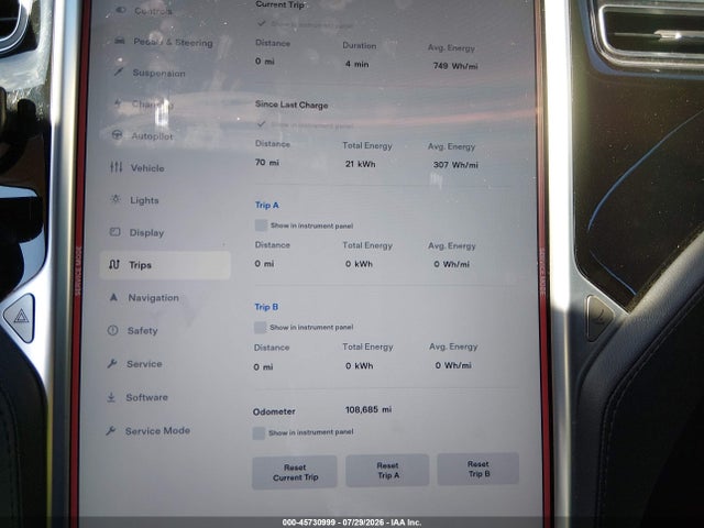 Tesla Model S 70d/85d/p85d 2015 5YJSA1S27FF095838 Image 7