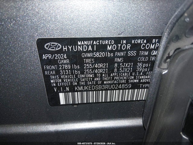 Aukcja sprzedaży 2024 Genesis Gv60 Performance Awd, vin: KMUKEDSB3RU024859, numer aukcji: 45731075