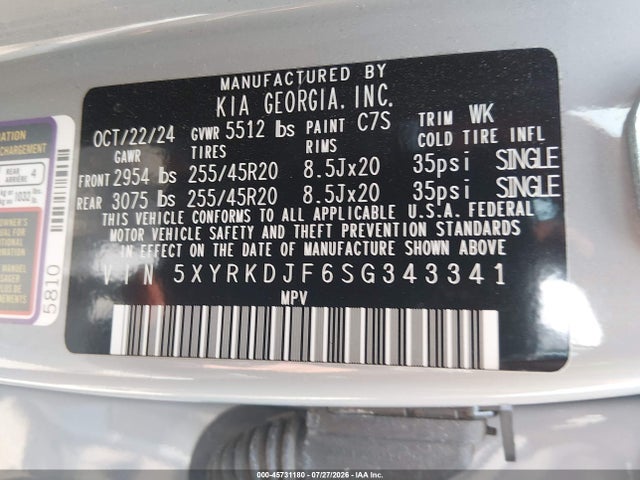 5XYRKDJF6SG343341 KIA Sorento X-line Sx Prestige