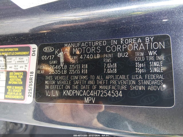 KIA Sportage Ex 2017 KNDPNCAC4H7254534 Image 9