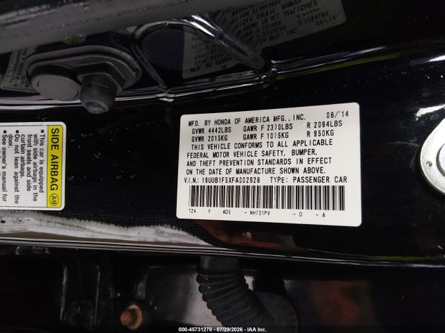 Продажа на аукционе авто 2015 Acura Tlx Tech, vin: 19UUB1F5XFA002928, номер лота: 45731270