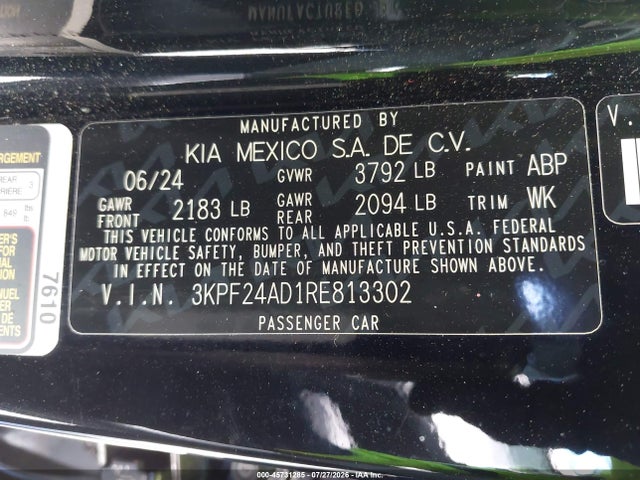 KIA Forte Lxs 2024 3KPF24AD1RE813302 Image 9