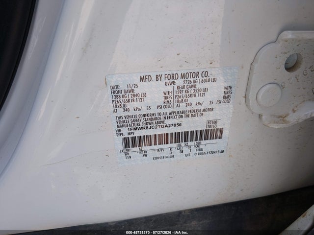 Ford Explorer Tremor 2026 1FMWK8JC2TGA27056 Image 9