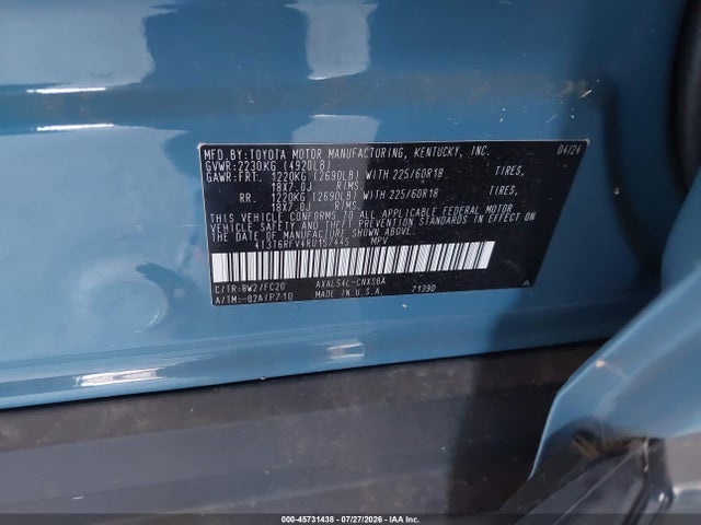 4T3T6RFV4RU157445 Toyota Rav4 Hybrid Se