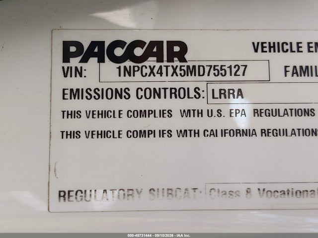 Продаж на аукціоні авто 2021 Peterbilt 567, vin: 1NPCX4TX5MD755127, номер лоту: 45731444