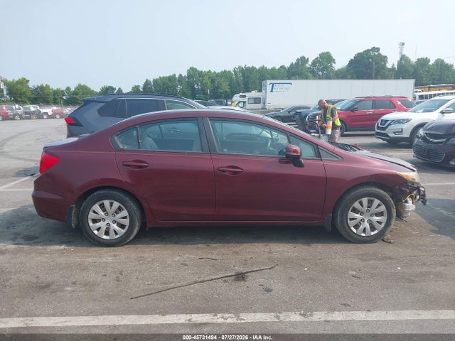 2012 Honda Civic Lx მანქანა იყიდება აუქციონზე, vin: 2HGFB2F51CH574885, აუქციონის ნომერი: 45731494