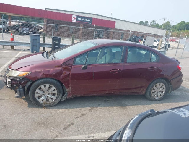 2012 Honda Civic Lx მანქანა იყიდება აუქციონზე, vin: 2HGFB2F51CH574885, აუქციონის ნომერი: 45731494