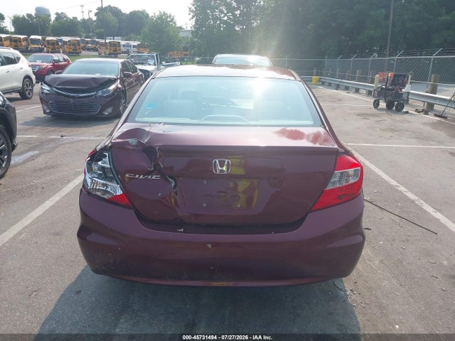 2012 Honda Civic Lx მანქანა იყიდება აუქციონზე, vin: 2HGFB2F51CH574885, აუქციონის ნომერი: 45731494