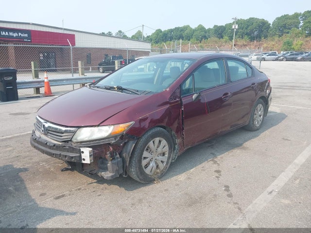 2012 Honda Civic Lx მანქანა იყიდება აუქციონზე, vin: 2HGFB2F51CH574885, აუქციონის ნომერი: 45731494