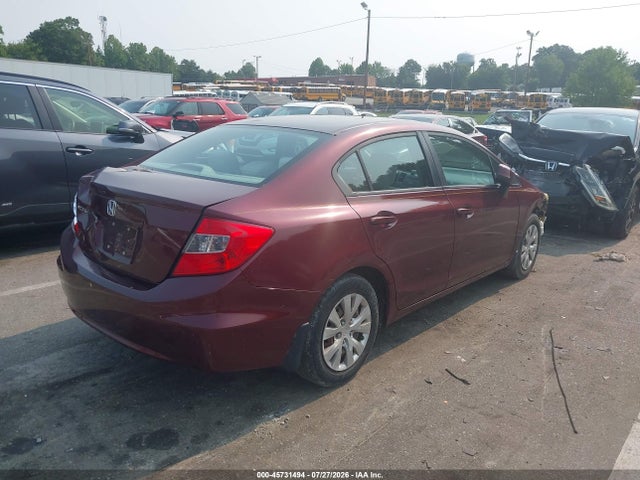 2012 Honda Civic Lx მანქანა იყიდება აუქციონზე, vin: 2HGFB2F51CH574885, აუქციონის ნომერი: 45731494