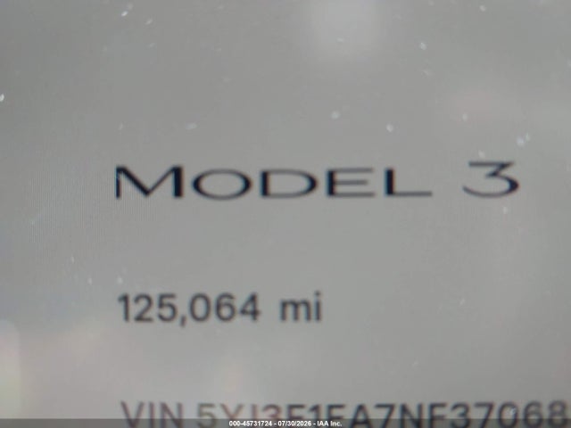Aukcja sprzedaży 2022 Tesla Model 3 Rear-wheel Drive, vin: 5YJ3E1EA7NF370683, numer aukcji: 45731724