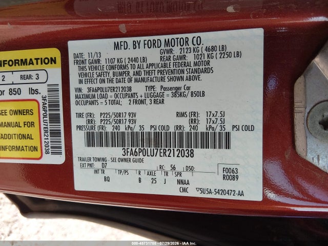 Ford Fusion Hybrid Se 2014 3FA6P0LU7ER212038 Image 9
