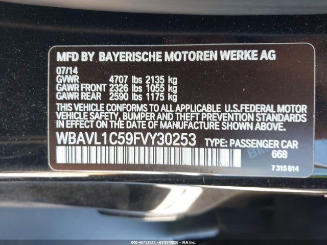 BMW X1 Xdrive28i 2015 WBAVL1C59FVY30253 Image 9