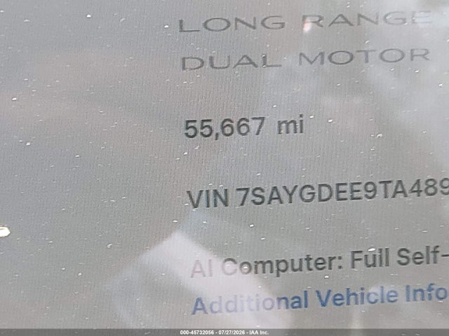 45732056 :رقم المزاد ، 7SAYGDEE9TA489790 vin ، 2026 Tesla Model Y All-wheel Drive/long Range Launch Series/premium All-wheel Drive مزاد بيع
