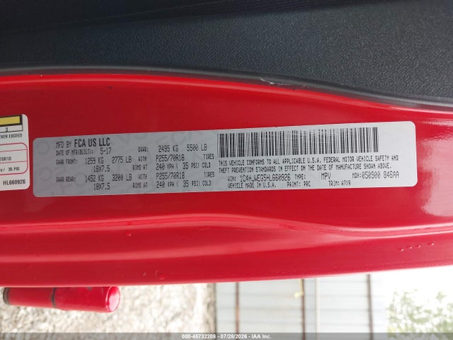 2017 Jeep Wrangler Unlimited Sahara მანქანა იყიდება აუქციონზე, vin: 1C4HJWEG5HL660926, აუქციონის ნომერი: 45732208