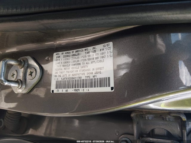 Продаж на аукціоні авто 2008 Acura Rdx, vin: 5J8TB18248A011769, номер лоту: 45732218