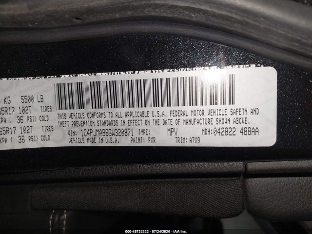 Aukcja sprzedaży 2016 Jeep Cherokee Sport, vin: 1C4PJMAB6GW320871, numer aukcji: 45732222