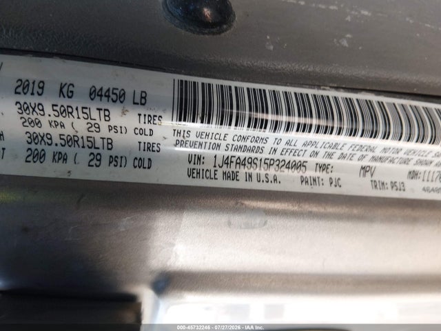 Продаж на аукціоні авто 2005 Jeep Wrangler Sport, vin: 1J4FA49S15P324005, номер лоту: 45732246