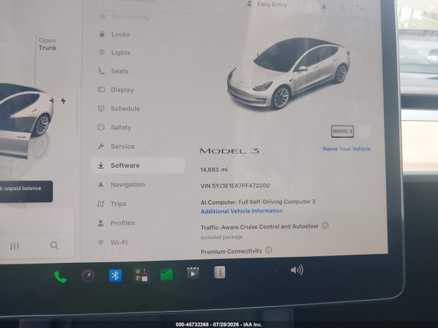 Продажа на аукционе авто 2023 Tesla Model 3 Rear-wheel Drive, vin: 5YJ3E1EA7PF472200, номер лота: 45732268