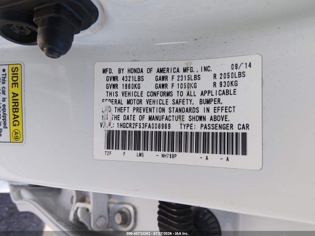 1HGCR2F53FA008969 Honda Accord Sport