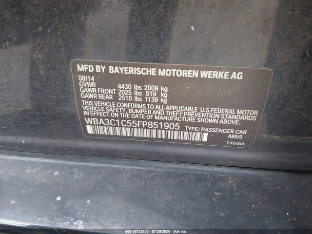 Aukcja sprzedaży 2015 Bmw 328i, vin: WBA3C1C55FP851905, numer aukcji: 45732403