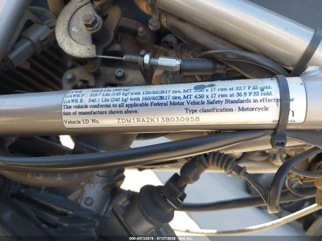 Aukcja sprzedaży 2003 Ducati M600, vin: ZDM1RA2K13B030958, numer aukcji: 45732579