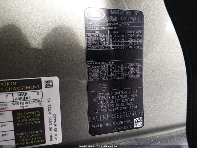 SALEKERX6N2074623 Land Rover Defender 110 Standard
