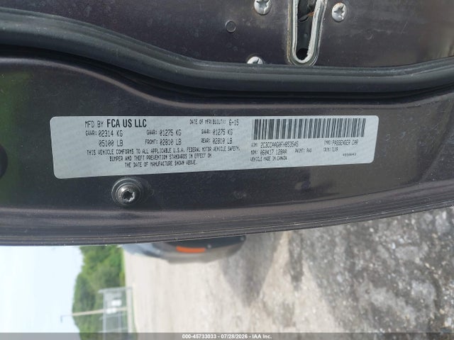 Aukcja sprzedaży 2015 Chrysler 300 Limited, vin: 2C3CCAAG0FH853545, numer aukcji: 45733033