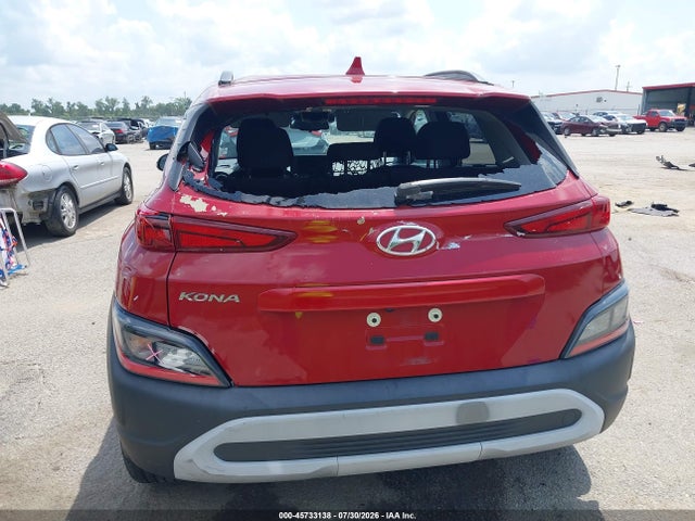 45733138 :رقم المزاد ، KM8K62AB9NU916819 vin ، 2022 Hyundai Kona Sel مزاد بيع