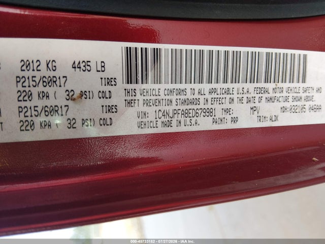 Jeep Patriot High Altitude 2014 1C4NJPFA8ED679981 Image 9