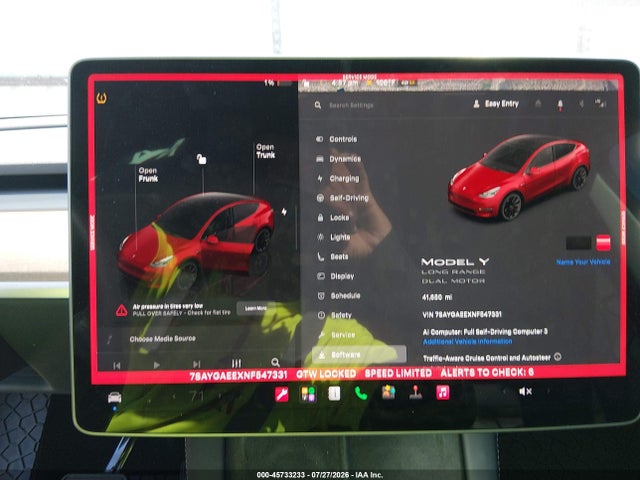 Aukcja sprzedaży 2022 Tesla Model Y Long Range Dual Motor All-wheel Drive, vin: 7SAYGAEEXNF547331, numer aukcji: 45733233