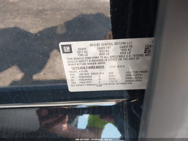 Cadillac Escalade Platinum 2017 1GYS4DKJ1HR248656 Image 9